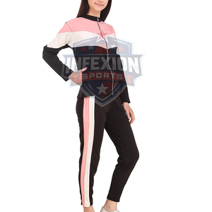 Ensemble de survêtement color block pour femme, col rond, manches longues, respirant, décontracté, pour l'automne, en Spandex et Polyester - Product Image 5