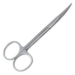 Tijeras Iris de 4.5″ Curvas de Acero Inoxidable, Instrumento Quirúrgico Dental, Herramienta de Corte de Tejidos de Precisión para Dentistas y Cirujanos - Product Image 1