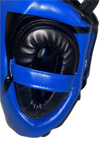 Nuevo Protector de Cabeza Profesional para Boxeo, con Logotipo Personalizado, en Color Negro y Azul, de Cuero, para Protección en Golpes - Product Image 3