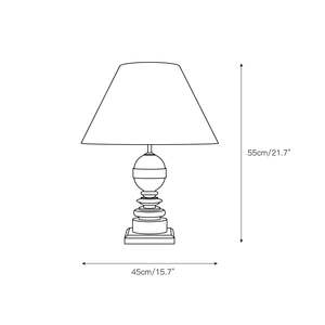 Lampe de table en bois rustique Borealis avec base tournée sculptée et abat-jour en lin blanc pour la chambre à coucher, le salon, la table de chevet, décoration - Product Image 4