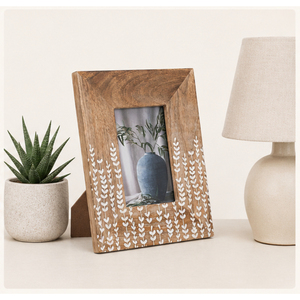 Handcrafted Mango <b>Wood</b> Photo <b>Frame</b> Wholesale Carved Leaf <b>Picture</b> <b>Frame</b> for Tabletop Home Decoration Photo <b>Frame</b> On Sale - Product Image 6