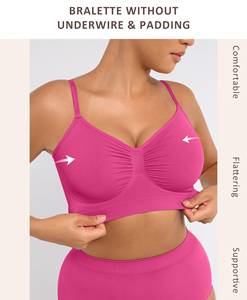 Sujetador deportivo clásico sin costuras de color liso con cuello en V y tirantes en Y para mujer, de secado rápido, cintura baja, para correr y yoga - Product Image 2