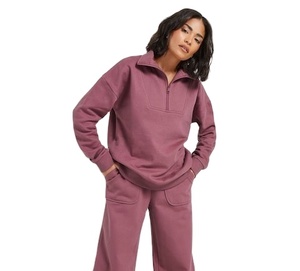 Sudadera de Forro Polar para Mujer, Diseño Moderno, Estilo Urbano, Ecológica, Transpirable, de Secado Rápido, Color Sólido, Logotipo Personalizado, Mangas Largas - Product Image 1