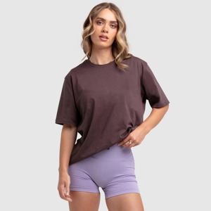 เสื้อยืดคอกลมทรงปกติสำหรับผู้หญิง สีพื้น แขนสั้น สวมใส่สบาย ผ้าฝ้าย 100% ระบายอากาศได้ดี เนื้อผ้าถักน้ำหนัก 180 กรัม เหมาะสำหรับใส่ในฤดูร้อน - Product Image 4