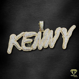 Collar Personalizado con Colgante 'KENNY' con Diamante Cultivado en Laboratorio, Estilo Hip Hop, Joyería Brillante al por Mayor - Product Image 5