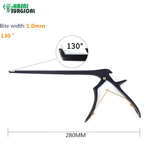 Pinza Kerrison de Acero Inoxidable, Manual, Negra, 130 Grados, Ancho de Mordida 1.0 mm, Instrumento de Cirugía General y Ortopedia, Certificación CE - Product Image 1