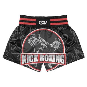 Conjuntos Cortos de Kickboxing y Muay Thai con Logotipo Sublimado Personalizado OEM, 100% Poliéster, Secado Rápido, Elásticos - Product Image 3