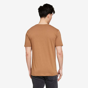 100% Airlume Combed <b>Ring</b> Spun Cotton 32 Single 4.2 oz Men's Regular Fit Jersey O-Neck Smart Casual Short Sleeve Front T-Shirt - Product Image 5