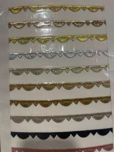 Encaje con bordado zari pesado, ideal para ropa de boda, bordes de blusas y prendas étnicas. - Product Image 2