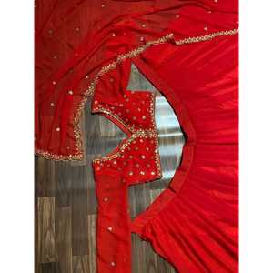 Belle tenue de soirée brodée Lehenga Choli robes de soirée élégantes - Product Image 5