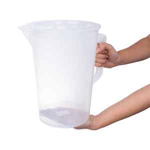 Gobelet doseur en plastique de 5000 ml avec couvercle, poignée et bec verseur, grand outil de mesure de liquides - Product Image 4