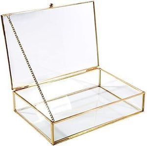 Customized Metal & Glass Storage <b>Box</b> With Metal Frame For Jewelry Organizers And Decorative Use - Product Image 1