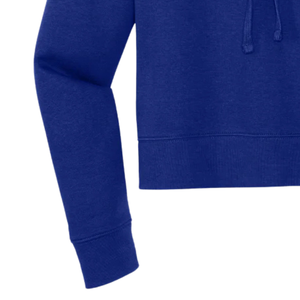 Hoodie court en molleton bleu modeste, en mélange de coton doux, à manches longues, pour un style décontracté et un usage quotidien – Collection Excellence Élevée - Product Image 3
