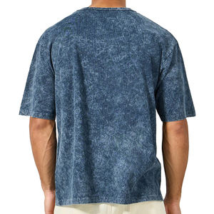 T-shirts pour hommes en coton délavé effet vintage, coupe classique, matière respirante, manches courtes, style décontracté, style streetwear - Product Image 2