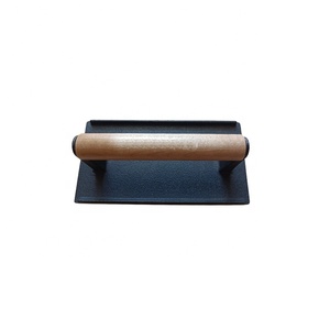 Plaque chauffante écrasée burger presse à viande en fonte avec rectangle rond en forme de triangle pour céramique kamado joe poêle cuisson <span class=keywords><strong>hamburger</strong></span> - Product Image 6