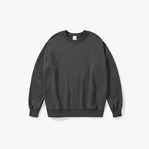 Sudadera Premium Vintage Lisa Teñida Unisex con Bordado, de Forro Polar para Otoño, Oversize, Cuello Redondo, de Algodón, Ropa para Hombre, Sudaderas con Capucha - Product Image 4