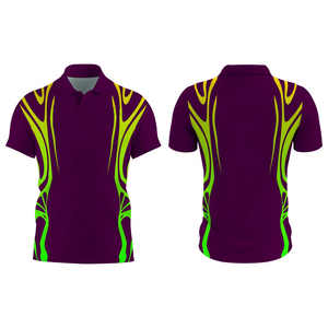 Polo pour homme en polyester et coton de haute qualité, motif uni, manches courtes, respirant, vente en gros - Product Image 1