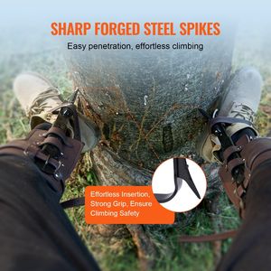 1 Paio di Ramponi in Acciaio Legato per Arrampicata su Alberi, Capacità di Carico 350 libbre, Attrezzatura da Arrampicata con Protezione per Ramponi, Equipaggiamento e Accessori per Arrampicata - Product Image 5