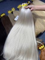 Premium 60cm # Extensions de cheveux humains vierges vietnamiens, 60 couleurs, 100g, couleur blond chaud teint, qualité super double, lisses, en vrac