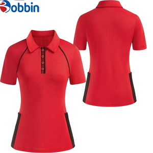 เสื้อโปโลผู้หญิงปักโลโก้ตามสั่ง ระบายอากาศได้ดี ออกแบบเองได้ เสื้อกอล์ฟผู้หญิงมีปกและกระเป๋า สีพื้น แขนสั้น - Product Image 6