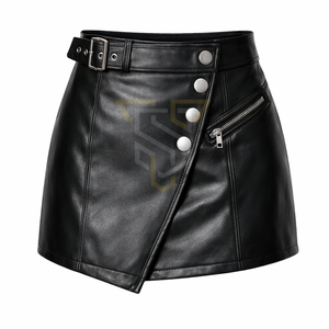 Jupe longue décontractée coupe mi-mollet pour femme, coupe haute, respirante, coupe-vent, en cuir tissé Spandex/Polyester à motif uni, avec logo personnalisé - Product Image 1