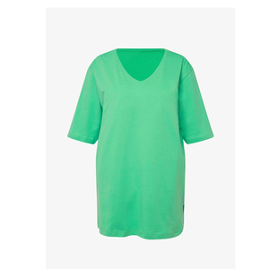 Camiseta de Verano para Mujer, Talla Grande, Cuello en V, Holgada, Informal, Suave, Personalizada al por Mayor, Fabricante OEM ODM - Product Image 1