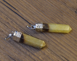 Septerian Pencil Pendants Handmade Pencil <b>Cut</b> <b>Stone</b> <b>for</b> Energy Healing, Earthy Tones & Boho Jewelry Lovers - Product Image 1