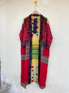 Kimono en mousseline de soie crêpe pour femme Robe en soie indienne confortable et élégante Sari d'été - Product Image 4