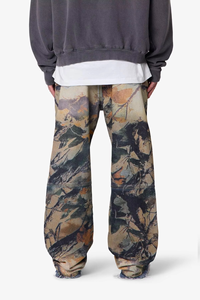 Jeans en denim personnalisés de haute qualité, lavage vintage, impression 3D, effet vieilli, coupe large, streetwear, hip-hop, OEM ODM, coton, jeans en denim pour hommes - Product Image 2