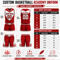 Uniforme Personalizado para Academia de Baloncesto, Conjunto de Camiseta y Pantalones Cortos Sublimados de Secado Rápido, Tallas Grandes para Adultos, 100% Poliéster, OEM, ODM