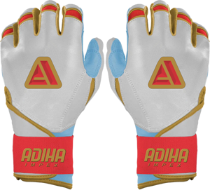 Gants de frappeur de baseball de haute qualité en cuir de chèvre, pour droitier, ajustement standard, confortables, respirants et doux au toucher. - Product Image 1