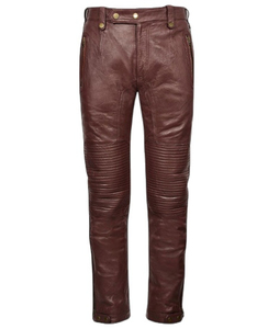 Pantalon de moto ample en cuir véritable respirant côtelé pour homme, style streetwear décontracté, taille mi-haute, poids moyen - Product Image 3