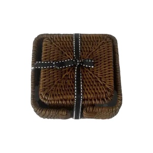 Dessous de verre carrés en rotin pour table d'hôtel Dessous de verre en jute haute qualité design moderne nouveau look Dessous de verre en jute élégant pour la maison - Product Image 1