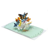 Tarjetas de Agradecimiento Pop-up Impresas Digitalmente en 3D para Empresas o Tiendas de Regalos, de Alta Calidad y Diseño Personalizado OEM/ODM