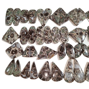 Agate de Turritella naturelle fossile en vrac pour boucles d'oreilles - Mélange de formes semi-précieuses 10-25mm 3-5g Apprécié par un tiers Khushi - Product Image 1