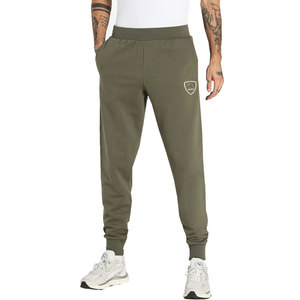 Pantalones de chándal ajustados de algodón y forro polar con colores personalizados, cintura elástica, estilo moderno, logotipo estampado bordado, cintura media - Product Image 3