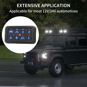<b>RGB</b> LED 8 Gang Switch Panel Kit <b>Control</b> Relay System With Automatic Dimmable For Automotive Use - Product Image 2