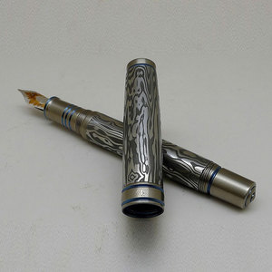 Stylo d'écriture en acier Damas, motif luxueux, outil d'écriture de bureau en acier, pour usage exécutif, stylo exclusif en acier Damas - Product Image 2