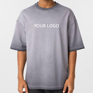 Camiseta Ligera 100% Algodón con Hombros Caídos para Hombre, Uso Casual, Costuras Duraderas, Lavado Ácido, Camiseta con Hombros Caídos, Pakistán - Product Image 4