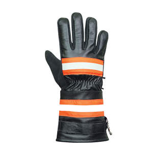 Gants de travail en cuir imperméables de sécurité pour pompiers - Product Image 2