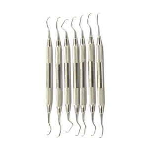 Grattoir manuel pour tartre dentaire, détartreur en forme de faucille / sonde exploratrice professionnelle en acier inoxydable réutilisable, certifié CE Classe I - Product Image 3