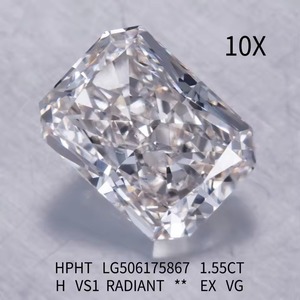 Diamant de laboratoire de qualité supérieure, taille Radiant, couleur E, 2,0 carats, certifié IGI, HPHT CVD, excellente taille, diamant de luxe en vrac, Sutariya Brothers - Product Image 3