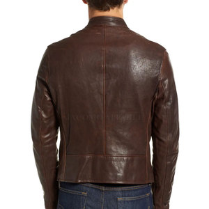 Veste d'hiver en cuir véritable de haute qualité pour hommes, offrant confort, chaleur et un attrait intemporel. - Product Image 2