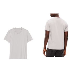 T-shirt pour homme à col en V, manches courtes, décontracté, basique, doux, respirant, léger, pour l'été, usage quotidien, fabricant OEM personnalisé - Product Image 1