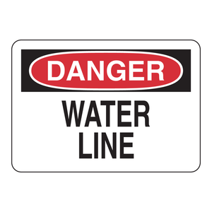 Panneau de signalisation de danger de conduite d'eau - Panneau de signalisation de circulation industrielle imprimé UV pour les zones de tuyauterie et d'entretien - Product Image 3