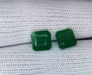 Par de Esmeraldas Naturales de Zambia, 2 Piezas, Certificadas, Esmeraldas Verdes a Juego, Piedras Preciosas Sueltas para Joyería - Product Image 3