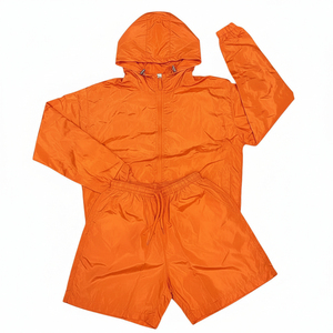 Conjunto de Pantalones Cortos y Chaqueta Cortavientos con Capucha, Unisex, de Invierno, Transpirable, Estampado, de Alta Calidad, para Venta en Línea - Product Image 4