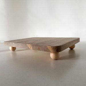 Soporte Decorativo de Madera Artesanal de Una Sola Capa para Exhibición, Decoración Moderna de Escritorio, Vajilla Sostenible Apta para Lavavajillas - Product Image 1