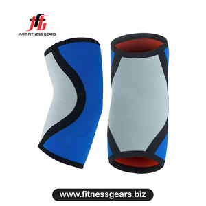 Genouillère de compression en néoprène pour haltérophilie, universelle, unisexe, toutes saisons, à enfiler, bleu-gris - Product Image 1