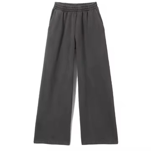 Pantalon de survêtement noir brodé pour homme, taille élastique, poches latérales, décontracté, respirant, écologique, léger, tricoté - Product Image 3